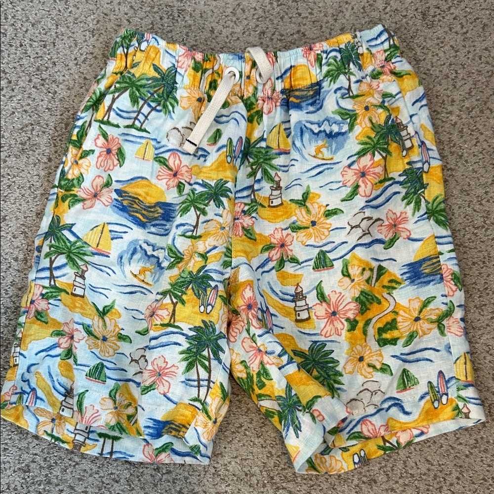 J. Crew Crewcuts Tropical Linen Shorts, 8.
